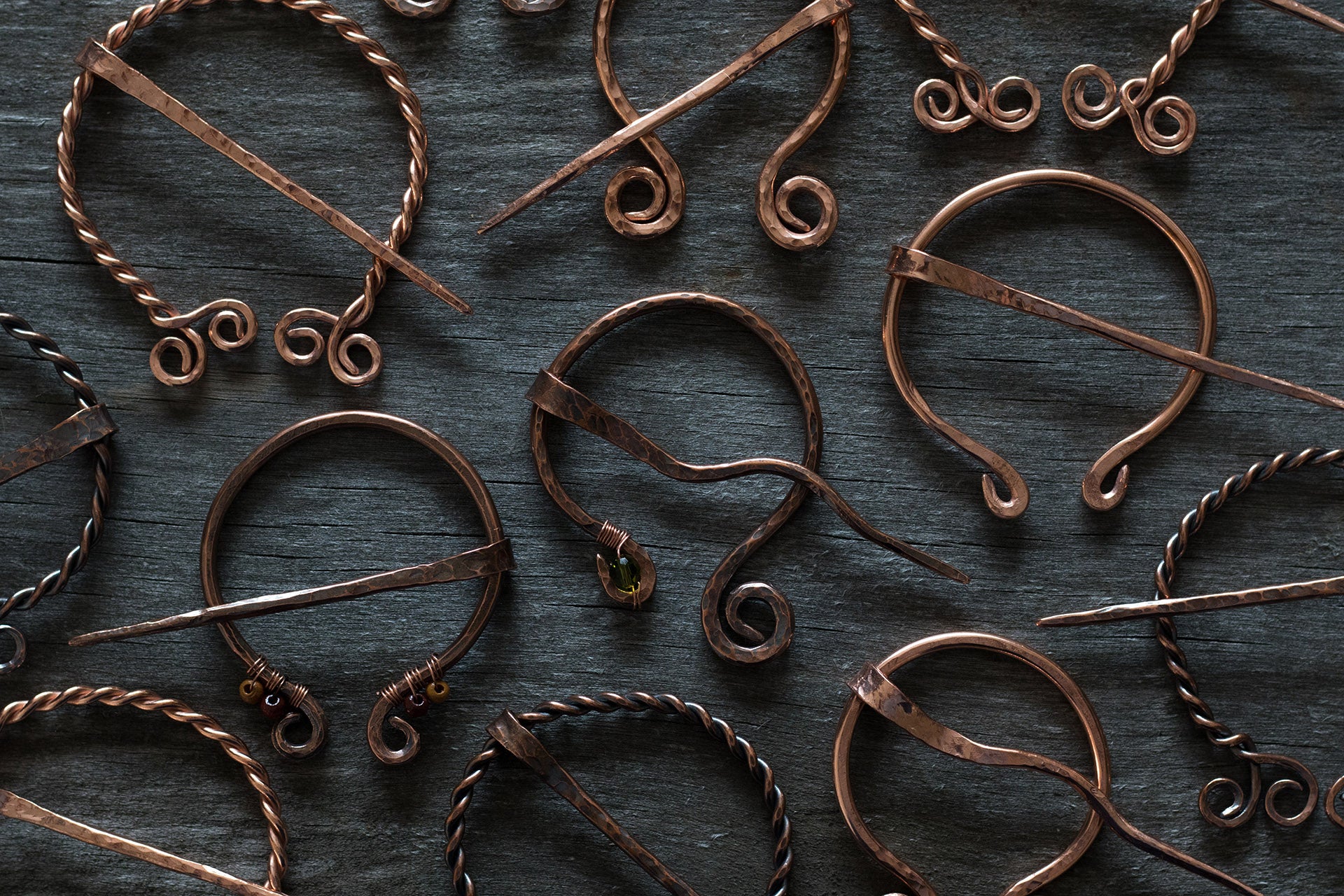 Celtic Copper Brooches